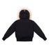 Ellabee Black Bomber with Gold Fur & Pom Poms